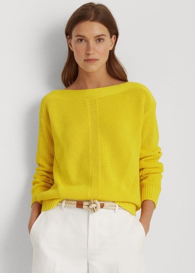 Women's Ralph Lauren Cotton Boatneck Sweater | 937268LHR